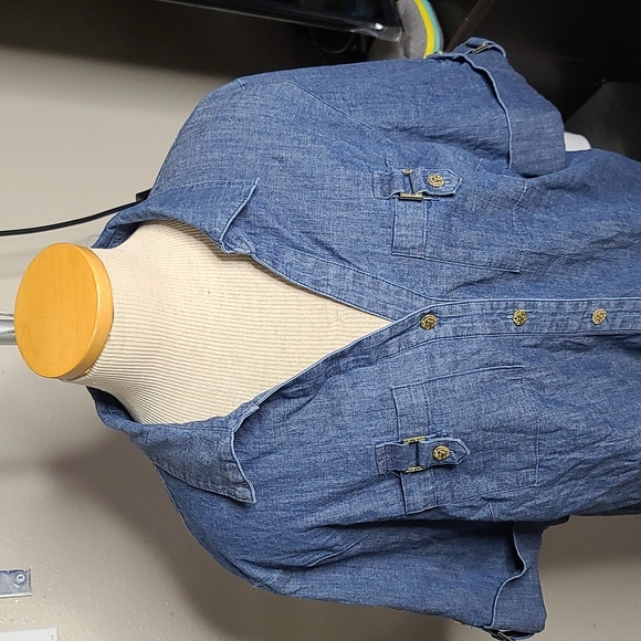 Anne Klein Button Up Blouse - Picture 3 of 6